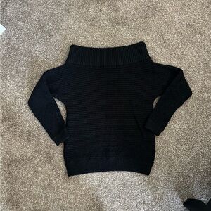 Off the shoulder black sweater